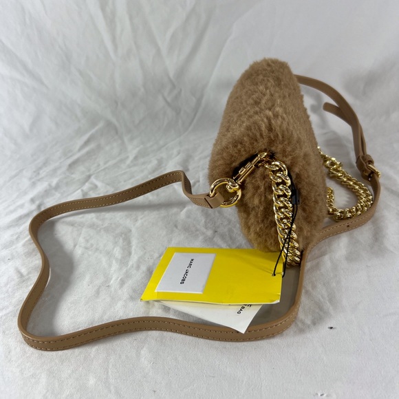 MARC JACOBS The Teddy J Marc Mini Crossbody Bag in Caramel with Chain Link - Picture 3 of 14